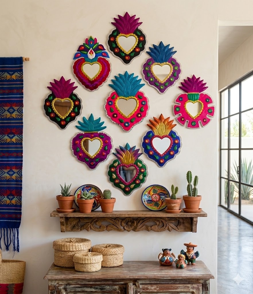 Tin Heart Mirror