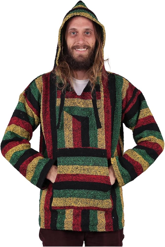 Alternative view of Baja Hoodie Jamaican Rasta