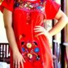Women Embroidery Mexican Dress