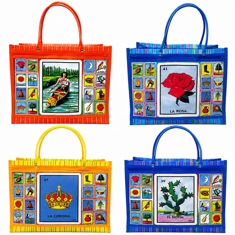 Alternative view of Mexican Bingo Loteria Market Plastic Mesh Bags