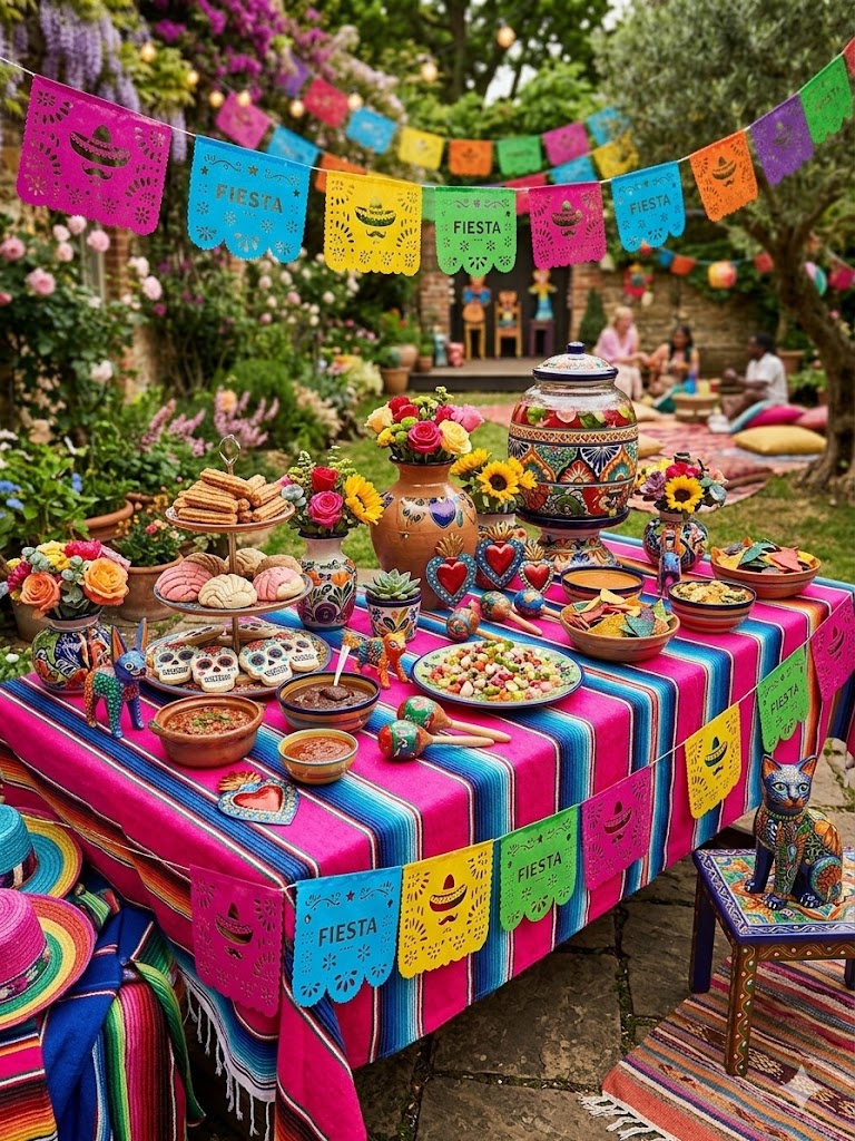 Plastic Paper Fiesta Papel Picado Banner Altar