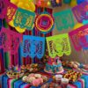 Plastic Paper Frida Kahlo Papel Picado Banner Altar
