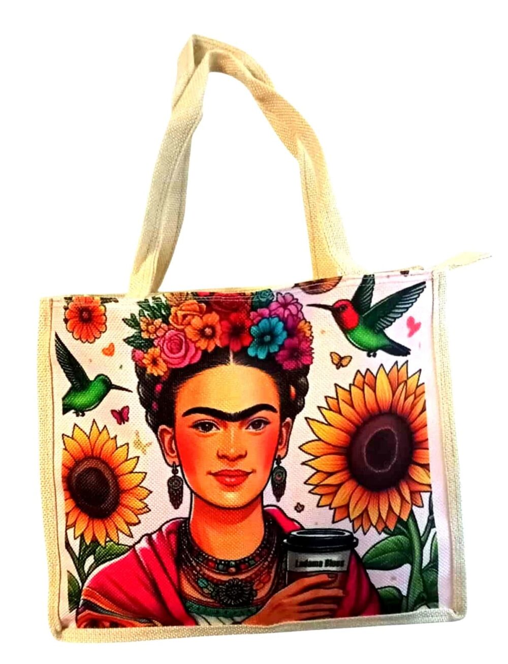 FRIDA KAHLO Hemp Market Shopping Bag