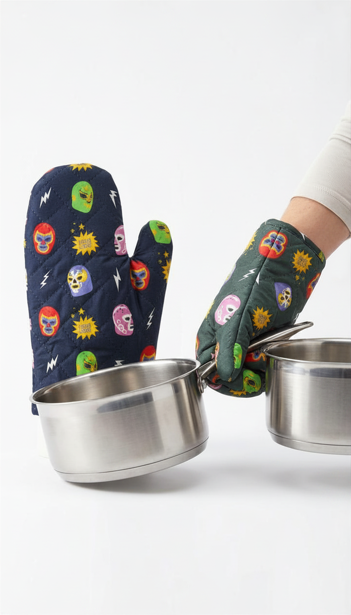 MEXICAN WRESTLERS Oven Glove