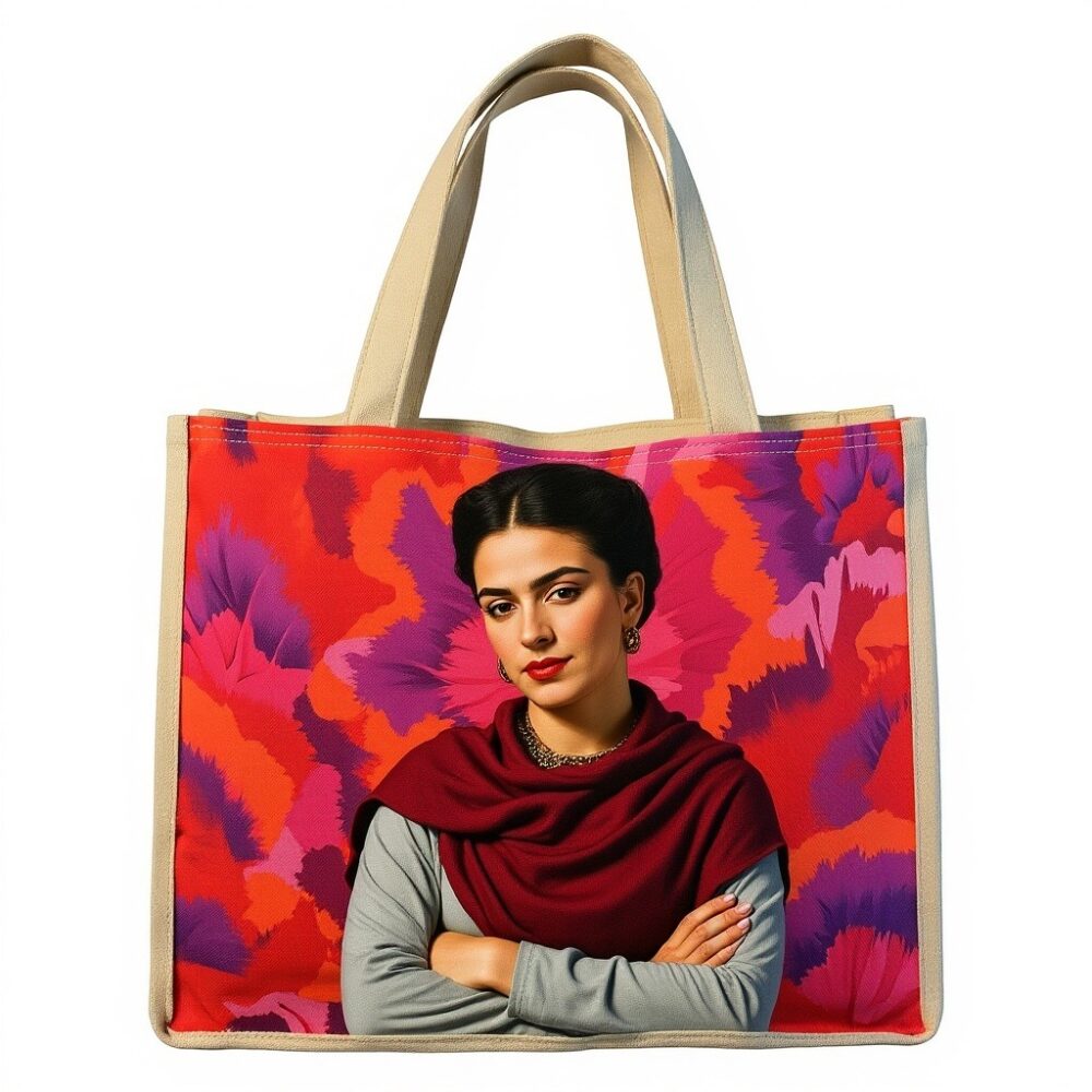 Alternative view of FRIDA KAHLO Hemp Market Shopping Bag