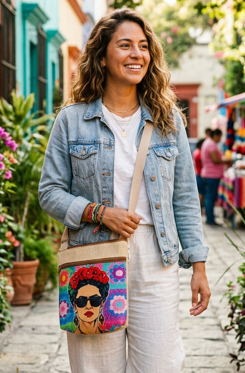 Small Cross-Body Phone Purse Hemp Bag