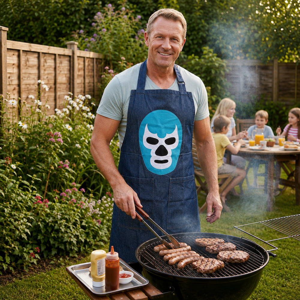 Alternative view of Denim Wrestlers Embroidery Apron