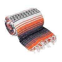 Alternative view of Authentic Orange Mexican Falsa Blanket