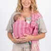 Handwoven Mexican Doula Shawl Pink Rebozo