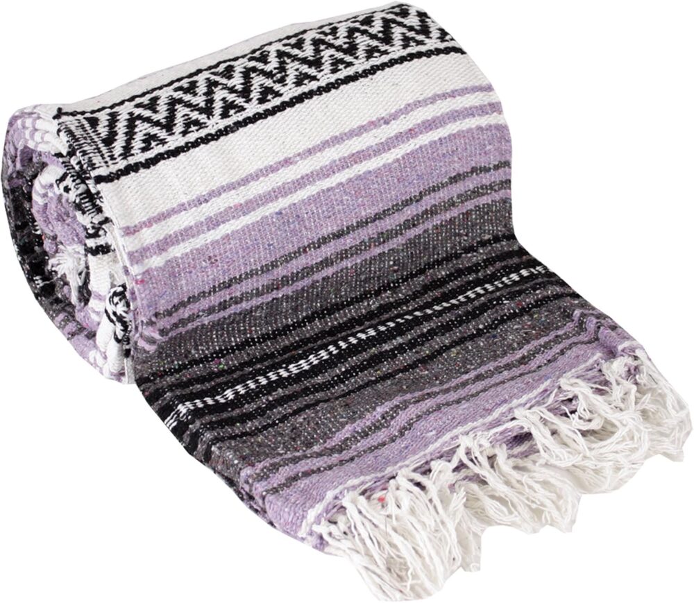 Alternative view of Authentic Purple Mexican Falsa Blanket