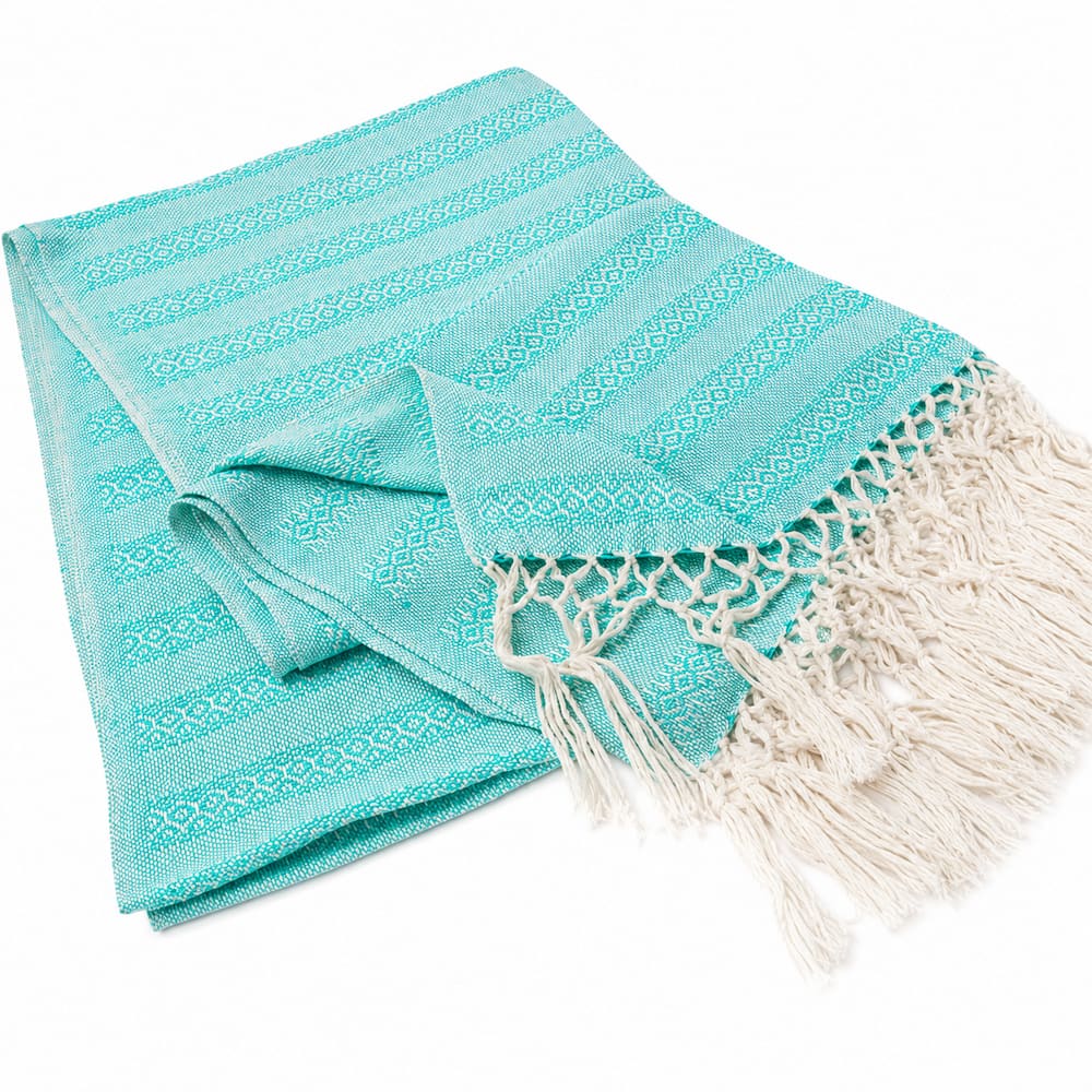 Handwoven Mexican Doula Shawl Mint Rebozo - Image 3
