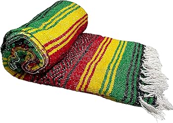 Alternative view of Authentic Rasta Jamaican Mexican Falsa Blanket