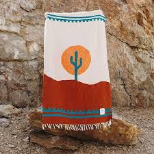 Alternative view of Authentic Cactus Sun Blanket