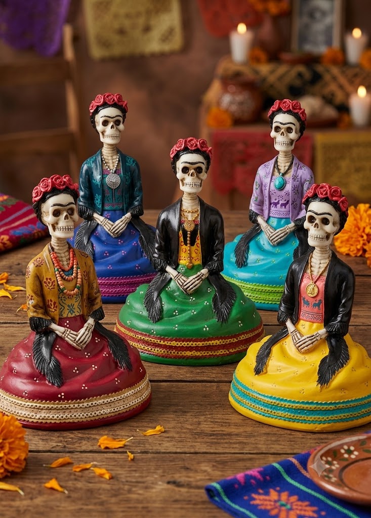 Frida Kahlo Day Of Dead Resin Figure