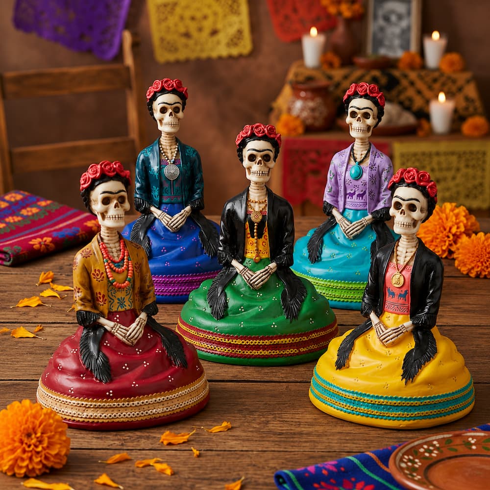 Frida Kahlo Day Of Dead Resin Figure