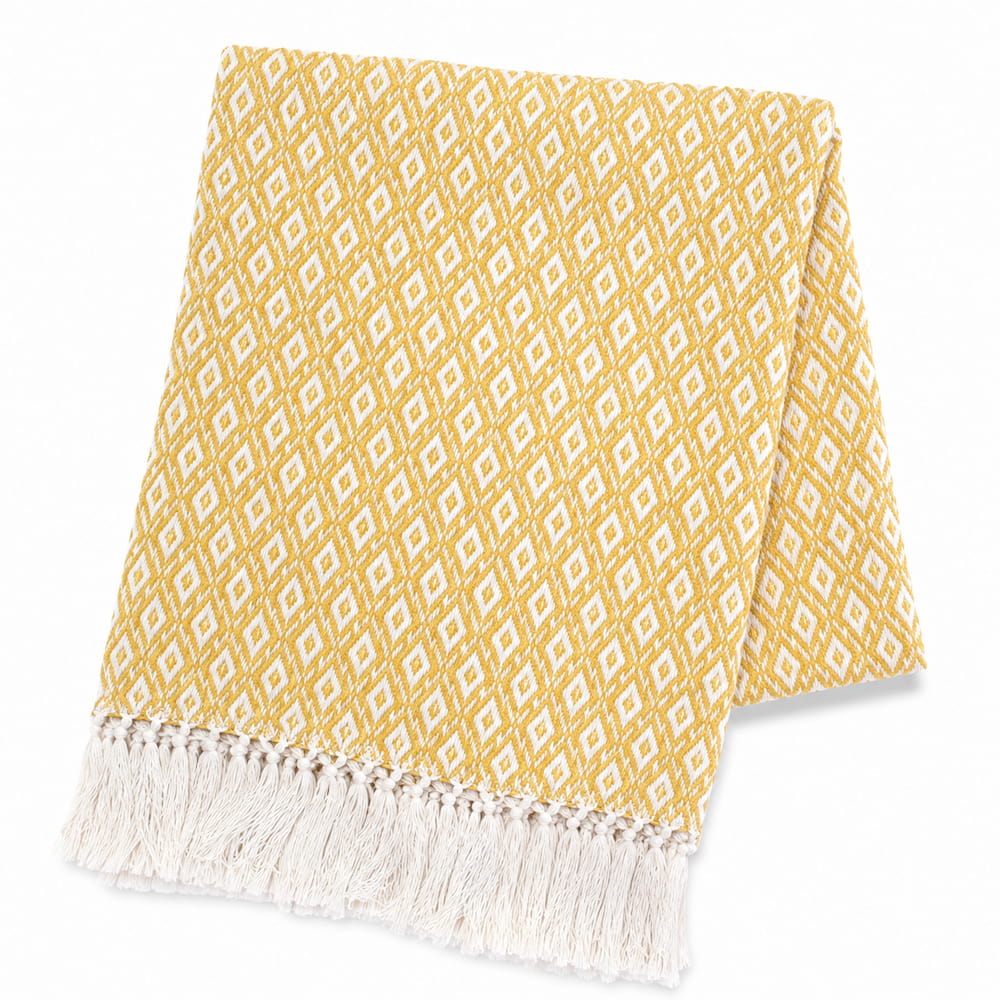 Alternative view of Handwoven Mexican Doula Shawl Yellow Rebozo