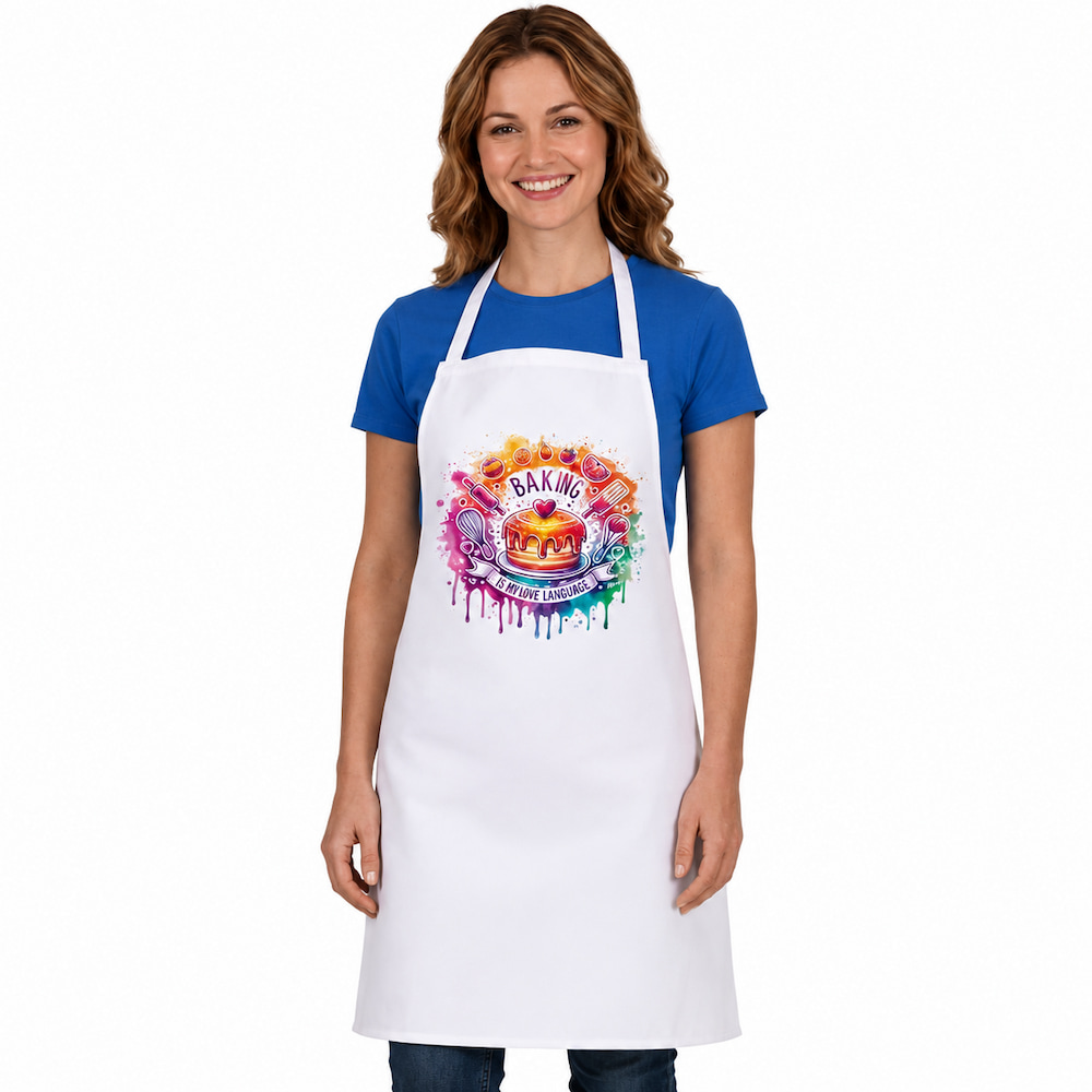 Denim Printed Design Bakery Apron