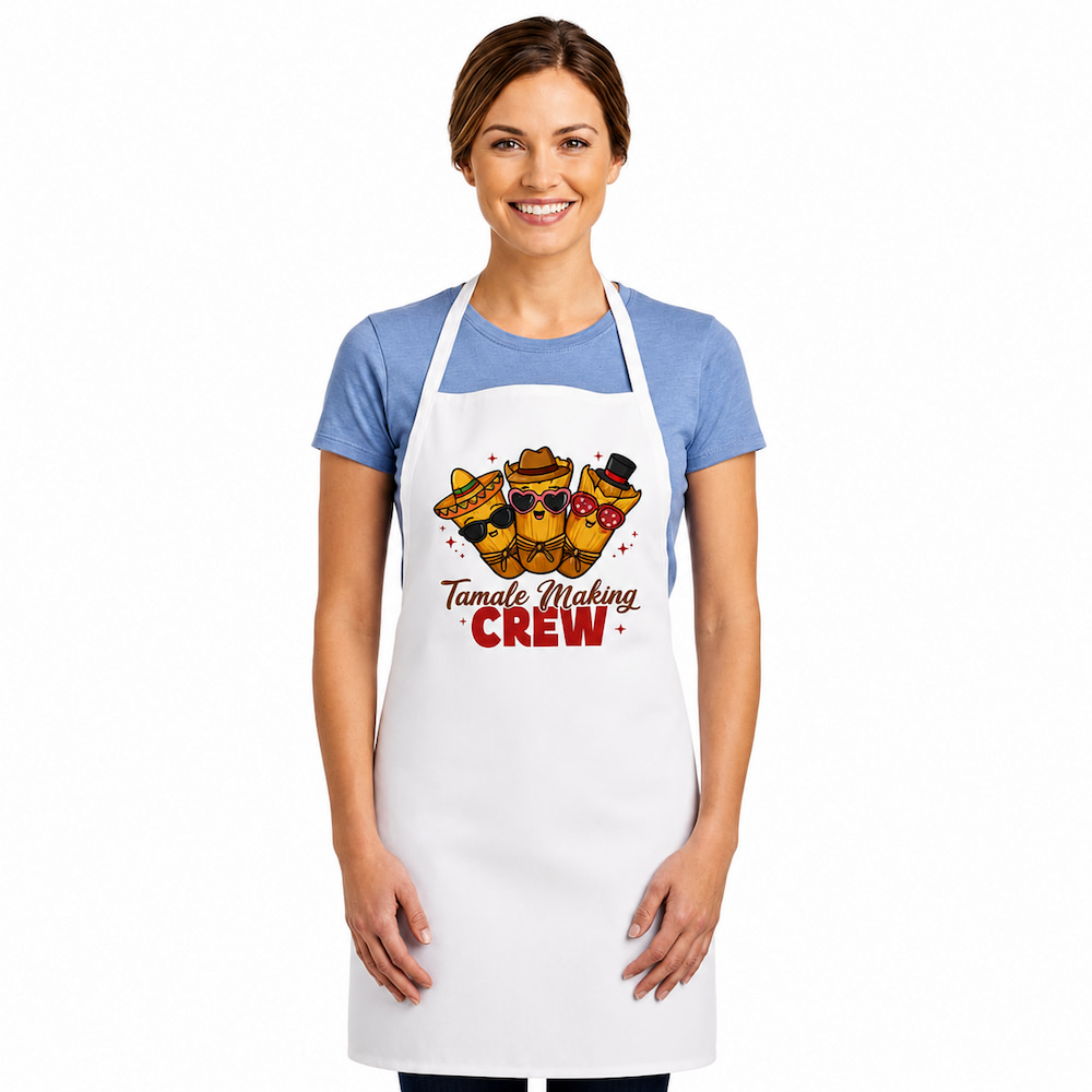 Denim Printed Design Tamal Crew Apron