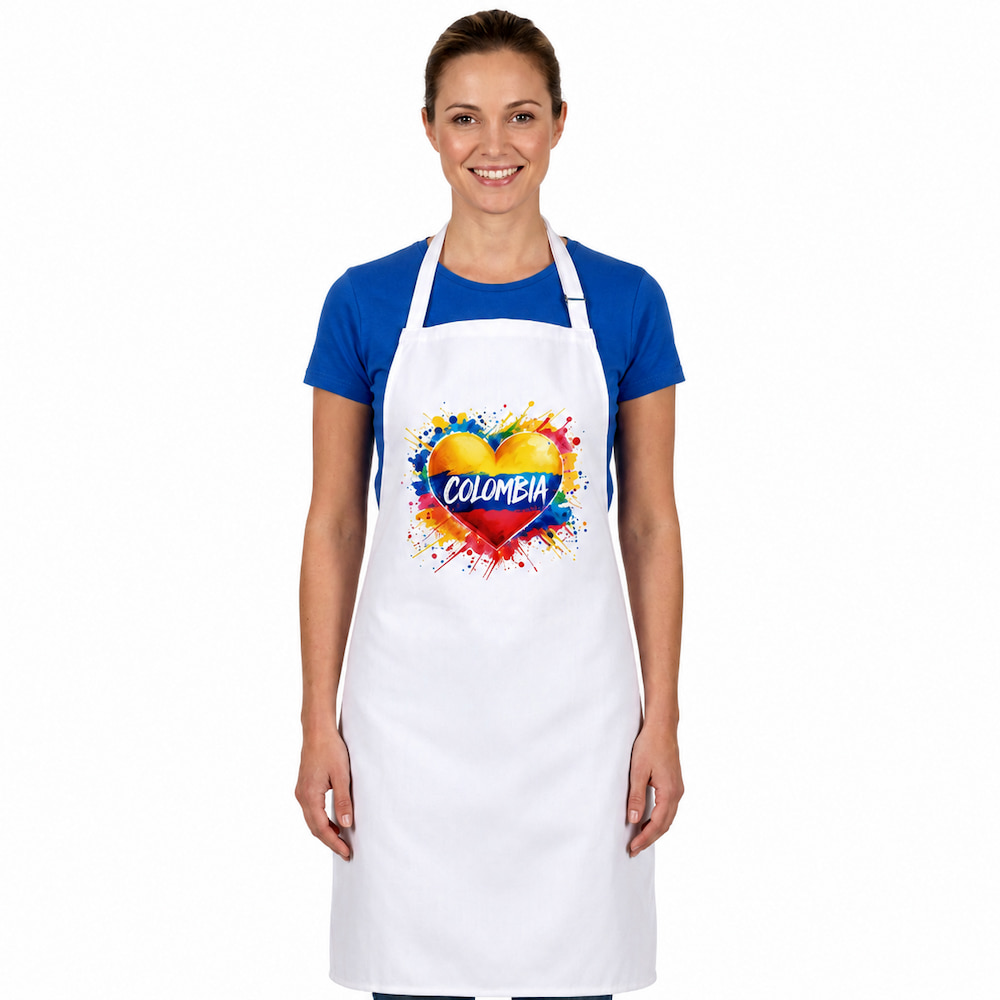 Denim Printed Design Colombia Apron