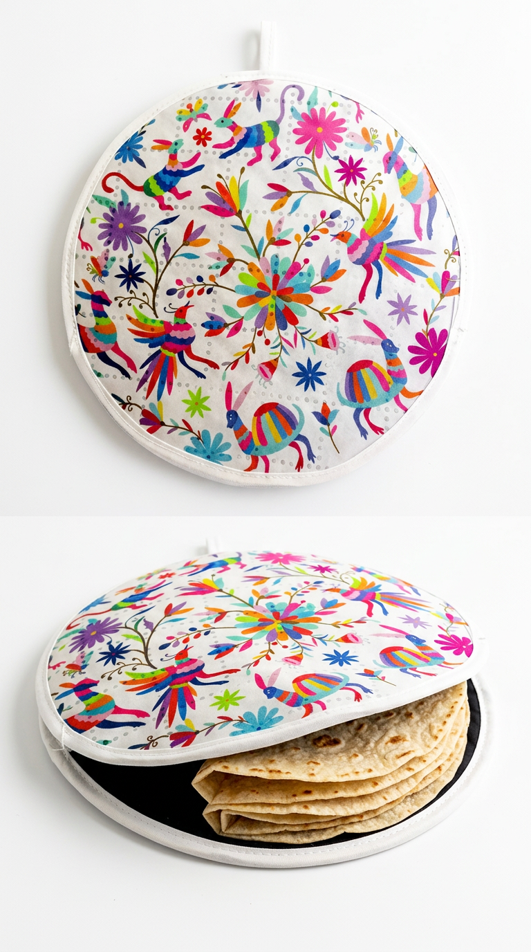 White Otomi Tortilla Warmer