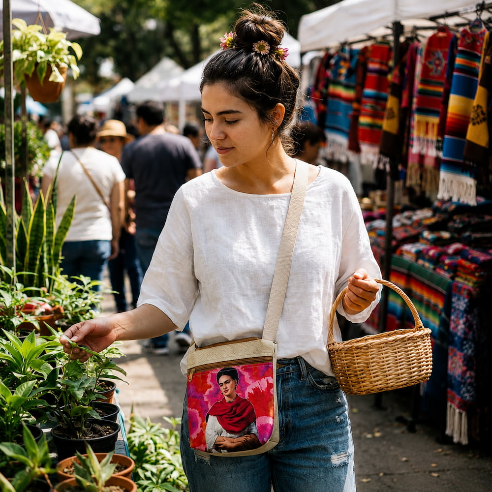 Small Cross-Body Phone Purse Hemp Bag