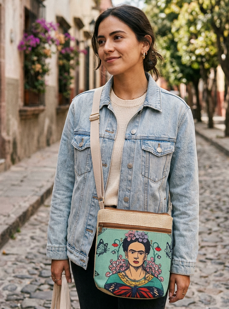 Small Cross-Body Phone Purse Hemp Bag