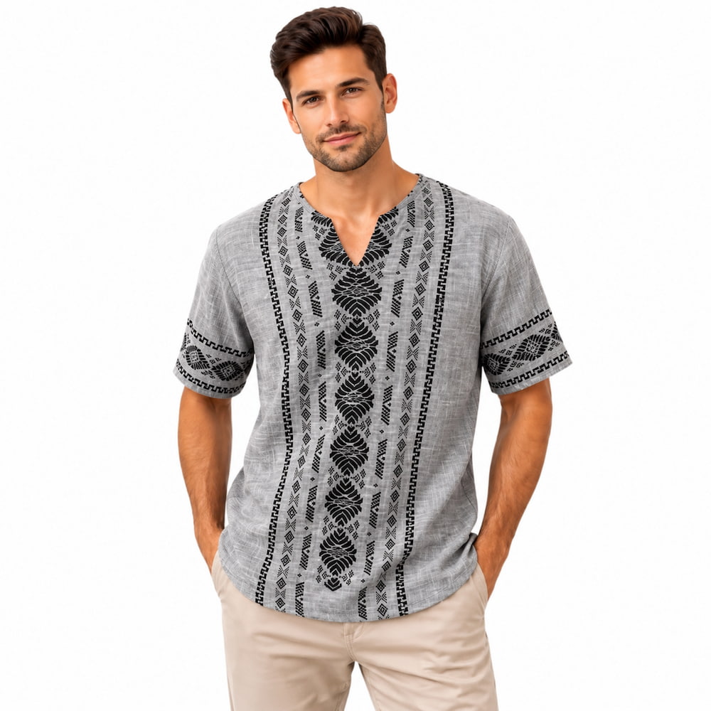 Ethnic Kurta Men Shirt Grey