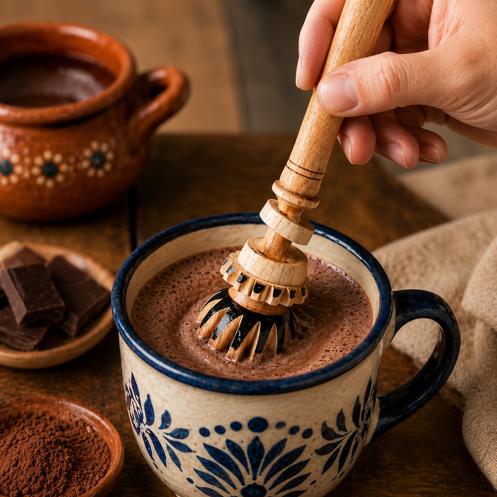 Alternative view of Wooden Whisk Cocoa Mixer Mini