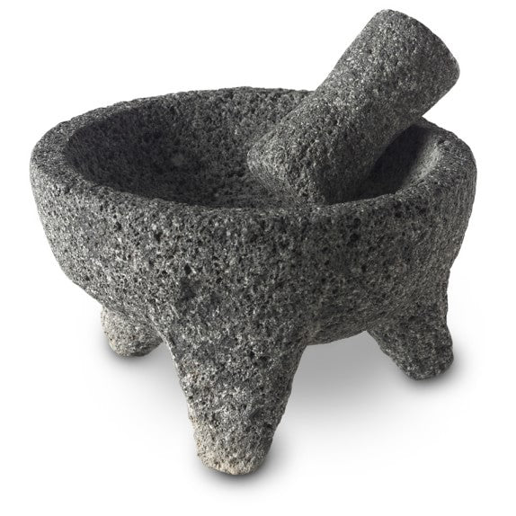 Hadmade Volcanic Stone Mortar and Pestle Molcajete